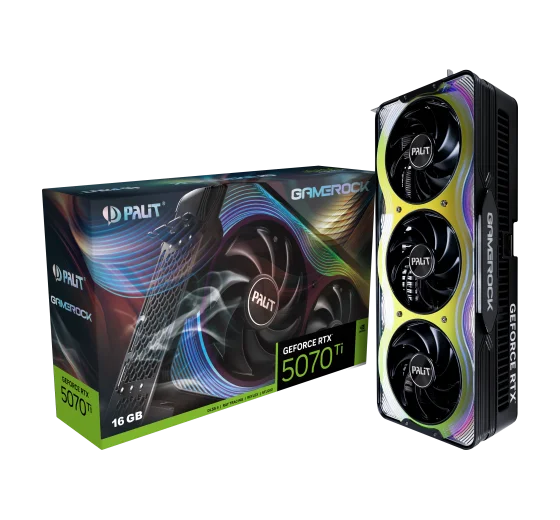 Palit GeForce RTX 5070 Ti GameRock 16GB GDDR7 Black